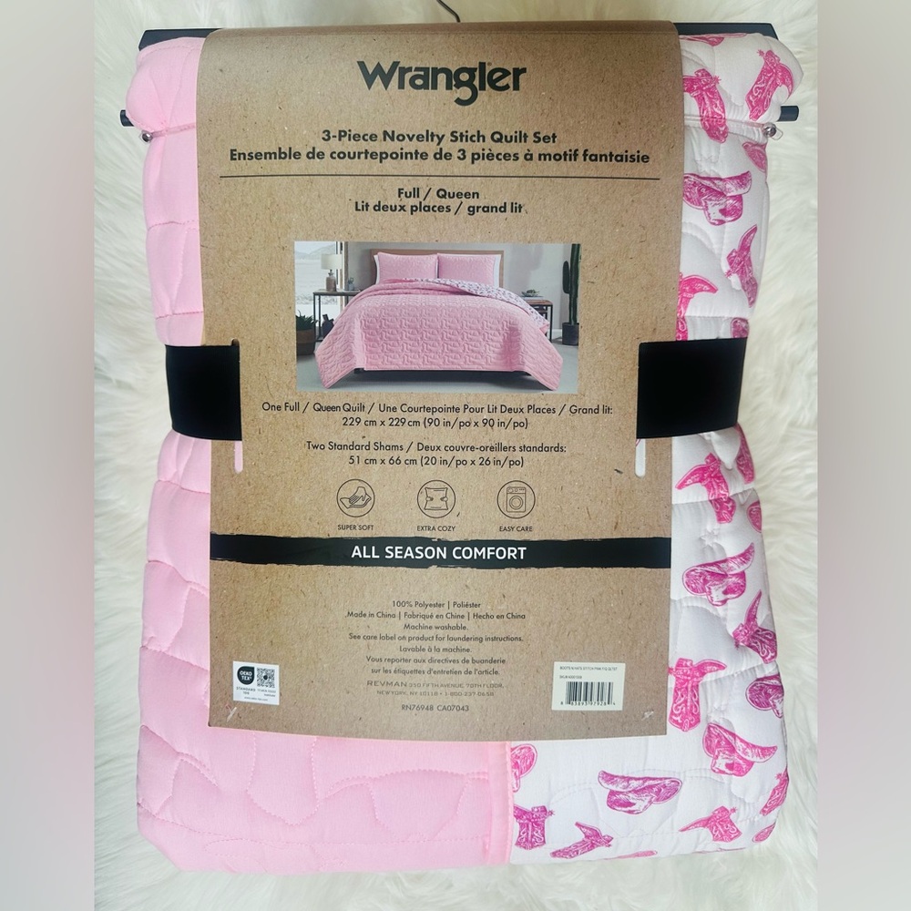 Wrangler 🤠 Cowgirl Pink Quilt Set
